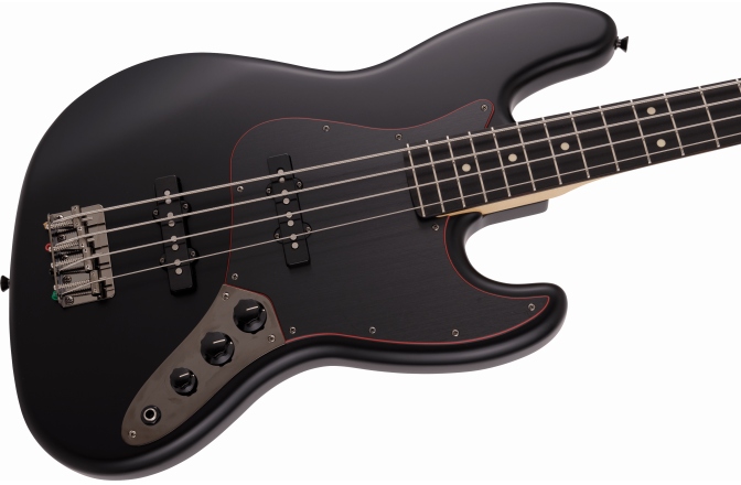 Chitara bas Fender Made in Japan Limited Hybrid II Jazz Bass®, Noir, Rosewood Fingerboard, Black