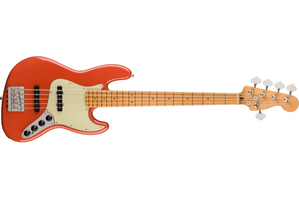 Player Plus Jazz Bass V Maple Fingerboard Fiesta Red