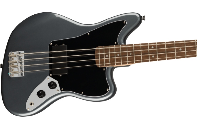 Chitară Bas Fender Squier Affinity Series Jaguar Bass H Laurel Fingerboard Black Pickguard Charcoal Frost Metallic