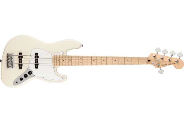 Affinity Series™ Jazz Bass V Maple Fingerboard White Pickguard Olympic White