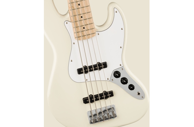 Chitară Bas Fender Squier Affinity Series™ Jazz Bass V Maple Fingerboard White Pickguard Olympic White