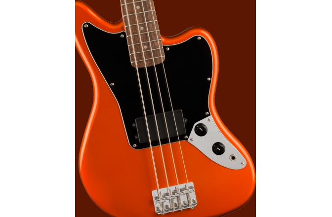 Chitară Bas Fender Squier FSR Affinity Series™ Jaguar Bass H Laurel Fingerboard Black Pickguard Matching Headstock Metallic Orange