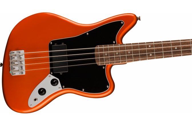 Chitară Bas Fender Squier FSR Affinity Series™ Jaguar Bass H Laurel Fingerboard Black Pickguard Matching Headstock Metallic Orange