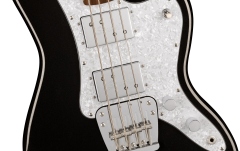 Chitară Bas Fender Squier Paranormal Rascal Bass HH Laurel Fingerboard White Pearloid Pickguard Metallic Black