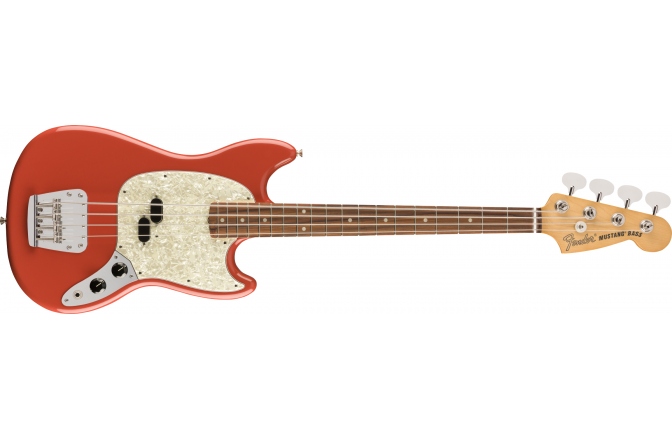 Chitară Bas Fender Vintera® '60s Mustang Bass®, Pau Ferro Fingerboard, Fiesta Red