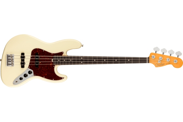 American PRO II Jazz Bass Olympic White