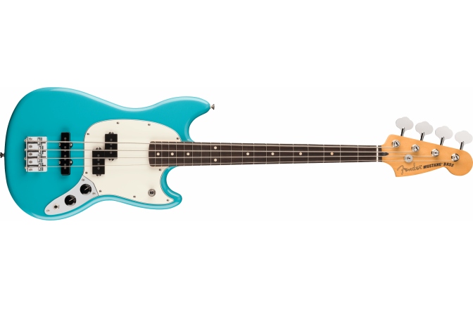 Chitară Bass Fender Player II Mustang Bass PJ RW Aquatone Blue