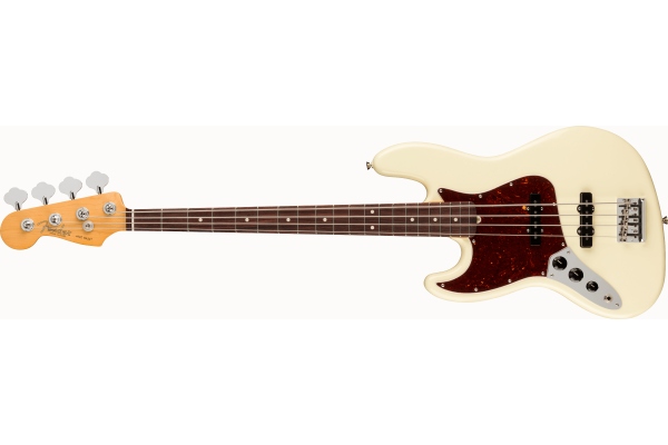 American Professional II Jazz Bass Left-Hand Olympic White