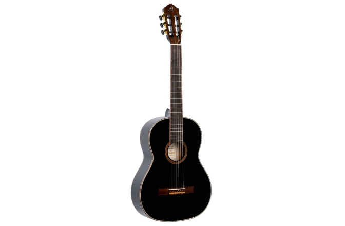 Chitară clasică stângaci Ortega Family Series 4/4 Classical Guitar 6 String Lefty - black + bag
