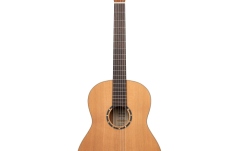 Chitară clasică stângaci Ortega Family Series 4/4 Classical Guitar Slim Neck Lefty - Natural Cedar + Bag