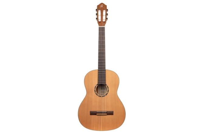 Chitară clasică stângaci Ortega Family Series 4/4 Classical Guitar Slim Neck Lefty - Natural Cedar + Bag