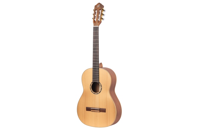 Chitară clasică stângaci Ortega Family Series Pro 4/4 Classical Guitar Slim Neck Lefty - Natural Cedar + Bag