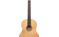 Chitară clasică stângaci Ortega Family Series Pro 4/4 Classical Guitar Slim Neck Lefty - Natural Cedar + Bag