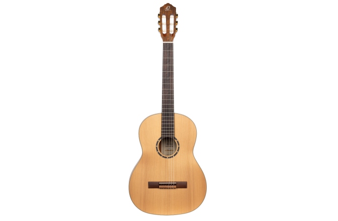 Chitară clasică stângaci Ortega Family Series Pro 4/4 Classical Guitar Slim Neck Lefty - Natural Cedar + Bag