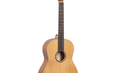 Chitară clasică stângaci Ortega Family Series Pro 4/4 Classical Guitar Slim Neck Lefty - Natural Cedar + Bag