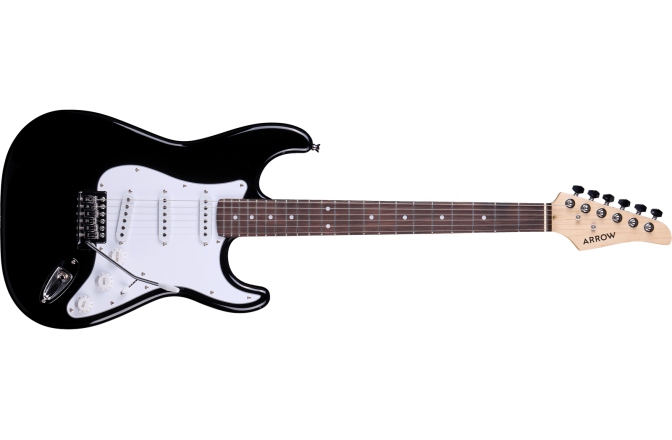 Chitară electrică Arrow Tonecaster ST 111 Deep Black Rosewood/White