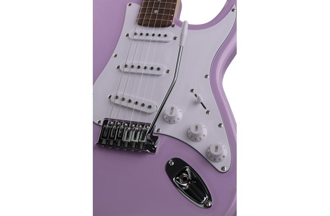 Chitară electrică Arrow Tonecaster ST 111 Pink Rosewood/White