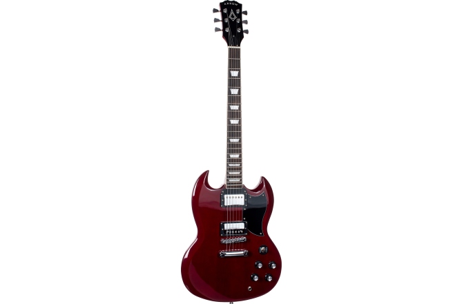 Chitară electrică Arrow Twincut SG22 Cherry Pie Rosewood/Black