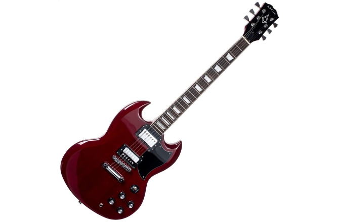 Chitară electrică Arrow Twincut SG22 Cherry Pie Rosewood/Black