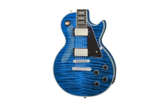 Chitară electrică Epiphone Les Paul Custom Figured Transparent Blue Incl. Premium Gig Bag