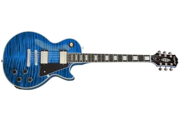 Les Paul Custom Figured Transparent Blue Incl. Premium Gig Bag Les Paul Custom Figured Transparent Blue Incl. Premium Gig Bag