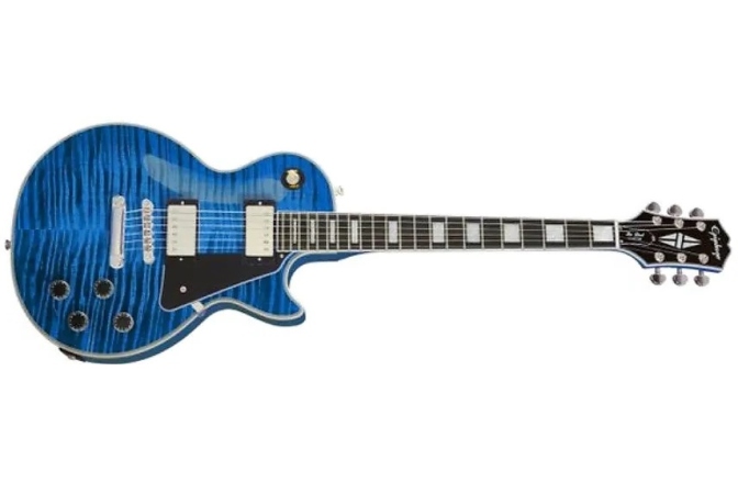 Chitară electrică Epiphone Les Paul Custom Figured Transparent Blue Incl. Premium Gig Bag