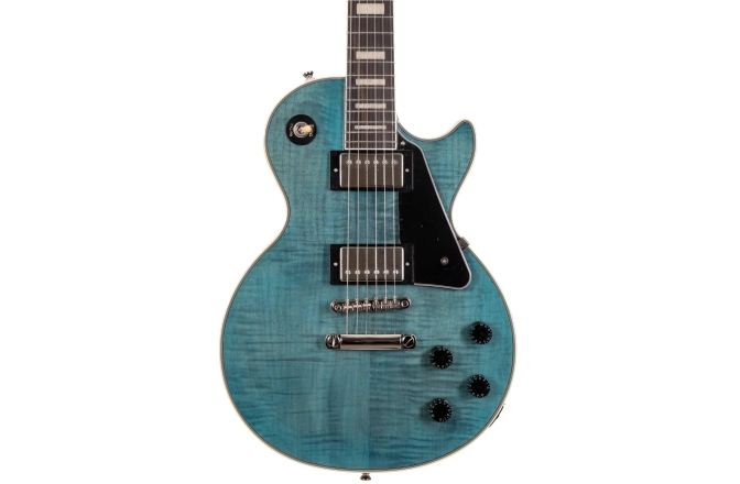 Chitară electrică Epiphone Les Paul Custom Figured Transparent Blue Incl. Premium Gig Bag