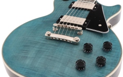 Chitară electrică Epiphone Les Paul Custom Figured Transparent Blue Incl. Premium Gig Bag