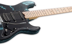 Chitară Electrică ESP SNAPPER CTM MAPLE DRIFT BLACK BLUE FILLER