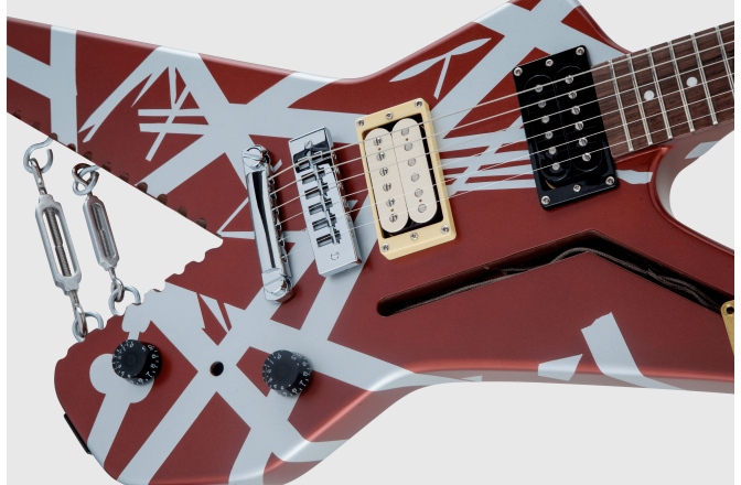 Chitară Electrică EVH Striped Series Shark Pau Ferro FB with Silver Stripes