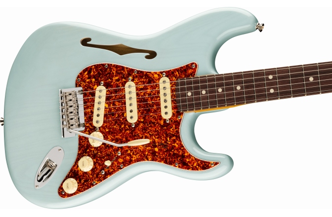 Chitară Electrică Fender Limited Ed. American Pro II Strat Thinline RW TL TRNS Daphne Blue