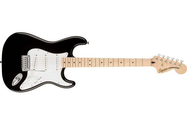 Affinity Series Stratocaster Maple Fingerboard White Pickguard Black