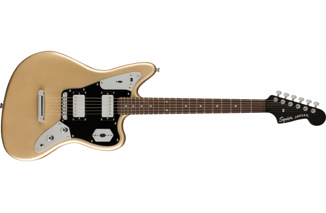 Chitară Electrică Fender Squier Contemporary Jaguar HH ST Laurel Fingerboard Black Pickguard Shoreline Gold
