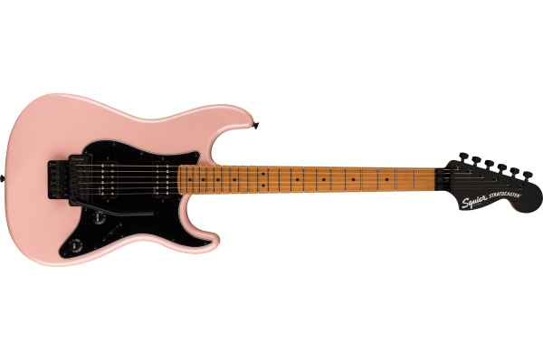 Contemporary Stratocaster HH FR Roasted Maple Fingerboard Black Pickguard Shell Pink Pearl