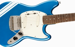 Chitară Electrică Fender Squier FSR Classic Vibe '60s Competition Mustang Laurel Fingerboard Parchment Pickguard Lake Placid Blue with Olympic White Stripes
