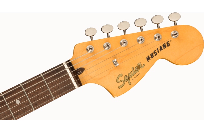 Chitară Electrică Fender Squier FSR Classic Vibe '60s Competition Mustang Laurel Fingerboard Parchment Pickguard Lake Placid Blue with Olympic White Stripes