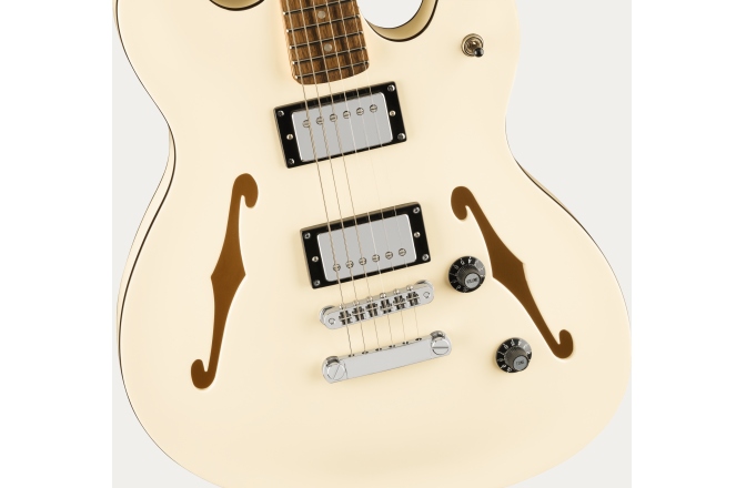 Chitară Electrică Semi-Hollow Fender Squier Affinity Series Starcaster Deluxe LF Olympic White