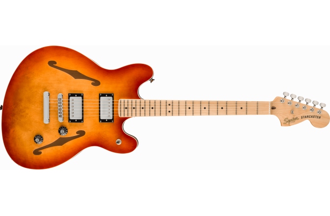 Chitară Electrică Semi-Hollow Fender Squier Affinity Series Starcaster Deluxe MF Sienna Sunburst
