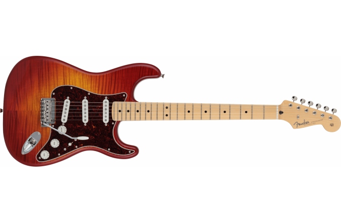 Chitară electrică ST Fender Hybrid II Stratocaster MF Flame Sunset Orange Transparent