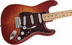 Chitară electrică ST Fender Hybrid II Stratocaster MF Flame Sunset Orange Transparent