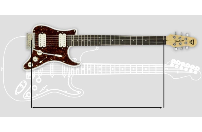 Chitara electrica Traveler Guitar - Travelcaster Deluxe (Humbucker) - Gloss White
