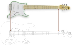 Chitară electrică Traveler Guitar - Travelcaster Deluxe - Surf Green