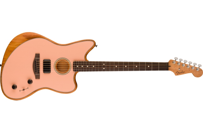 Chitară electro-acustică Fender Acoustasonic Player Jazzmaster Rosewood Fingerboard Shell Pink