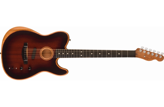 Chitară electro-acustică Fender American Acoustasonic All-Mahogany Ebony FB Burst