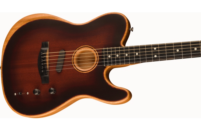 Chitară electro-acustică Fender American Acoustasonic All-Mahogany Ebony FB Burst