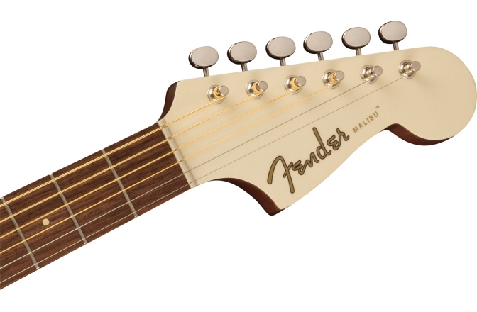 Chitară electro-acustică Fender Malibu Player WN Tortoiseshell Pickguard, Olympic White
