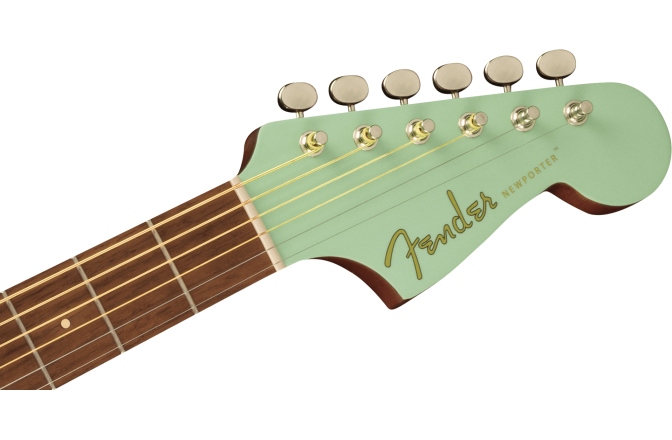 Chitară Electro-Acustică Fender Newporter Player, Walnut Fingerboard, White Pickguard, Surf Green