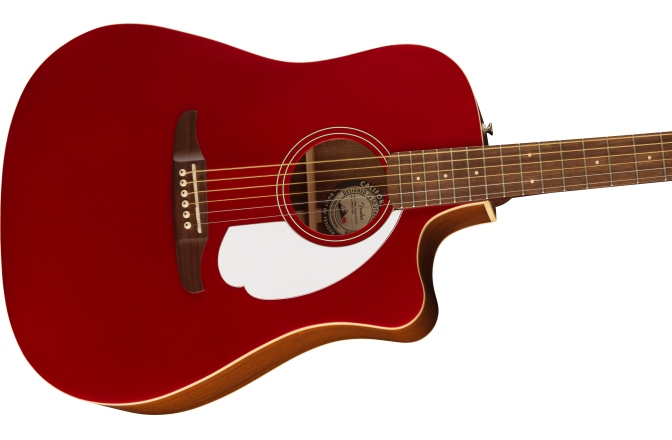 Chitară Electro-Acustică Fender Redondo Player, Walnut Fingerboard, White Pickguard, Candy Apple Red