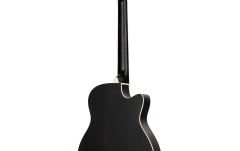 Chitară Electro-acustică Ortega Americana Series Resonator Guitar 6 String Lefty - Distressed Black / Antique Brass HW