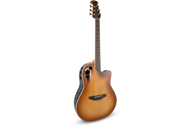 Chitară electro-acustică Ovation Celebrity Elite Deluxe CDX40-PB-G Peach Burst Satin